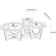 Nadia Coffee Table Set Cream