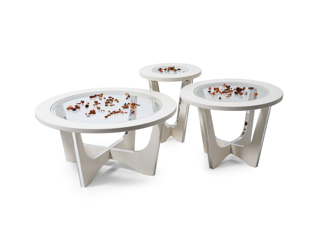 Nadia Coffee Table Set Cream