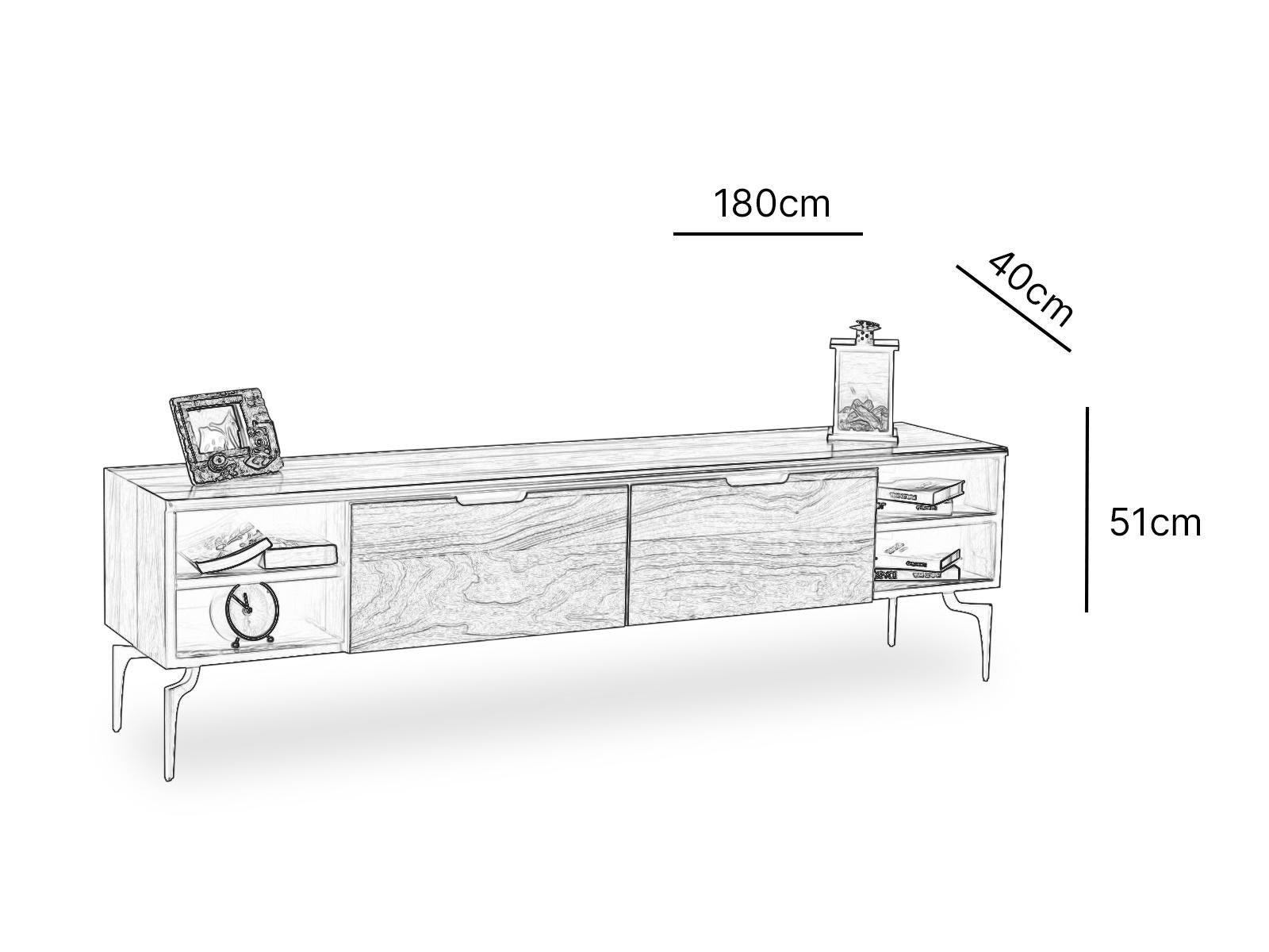 Joberg Wooden Tv Unit 180cm