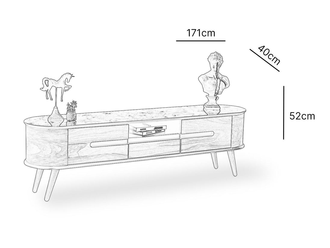 Delta Wooden Tv Unit 170cm