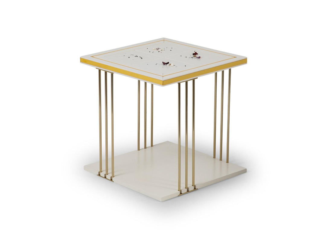Amara Wooden Side Table Cream
