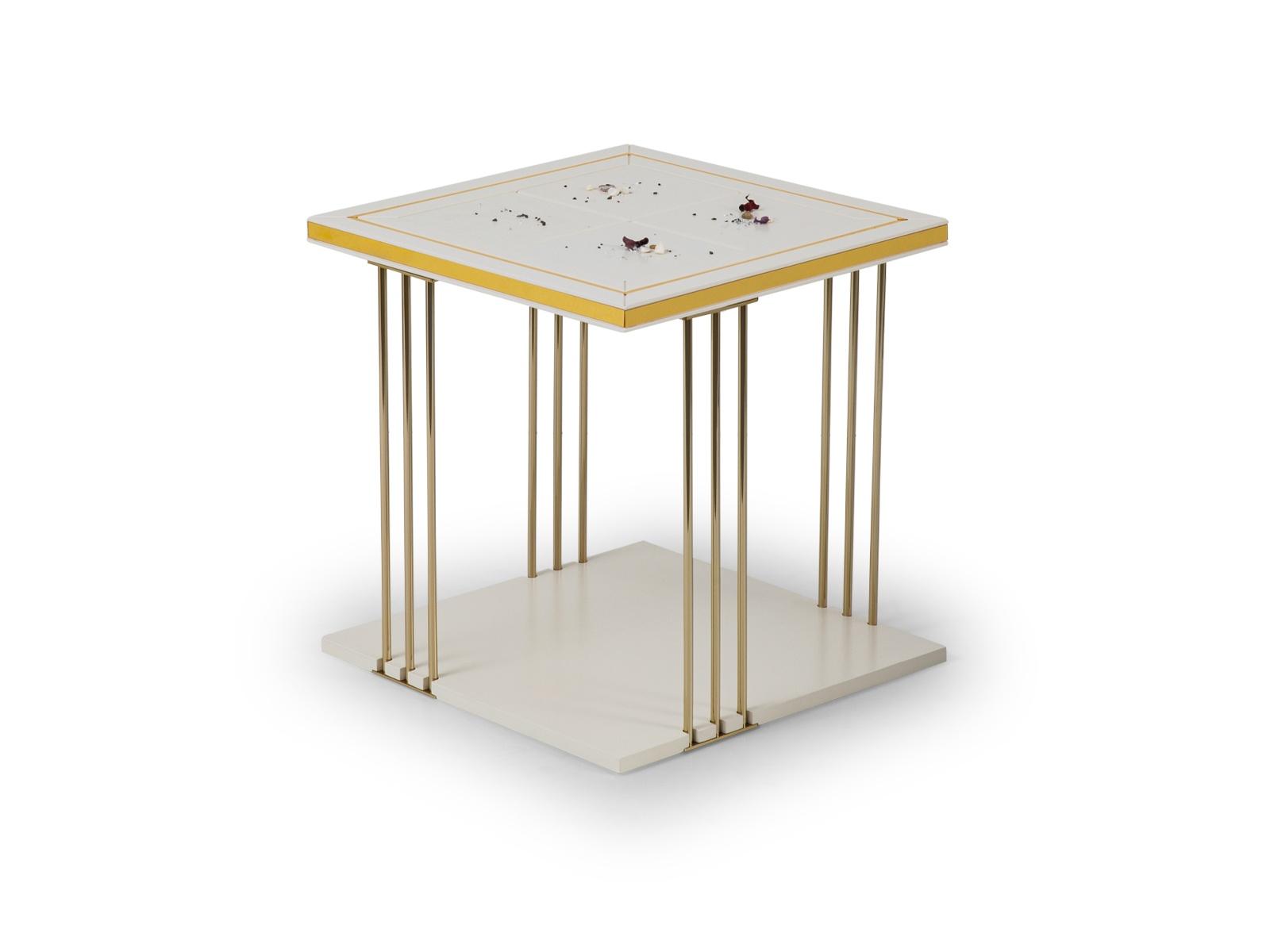 Amara Wooden Side Table Cream