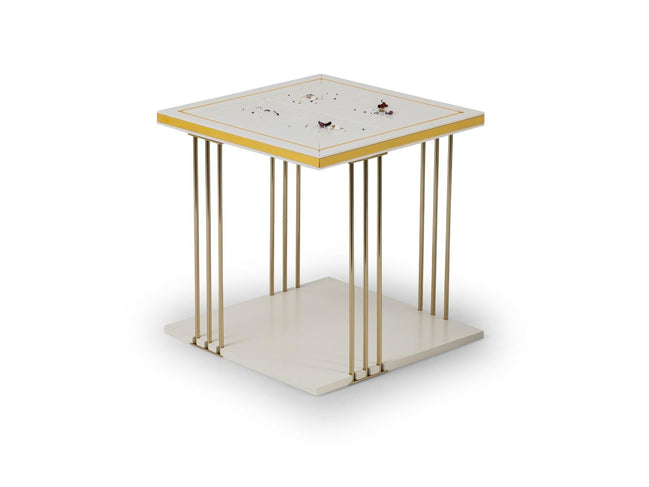 Amara Wooden Side Table Cream