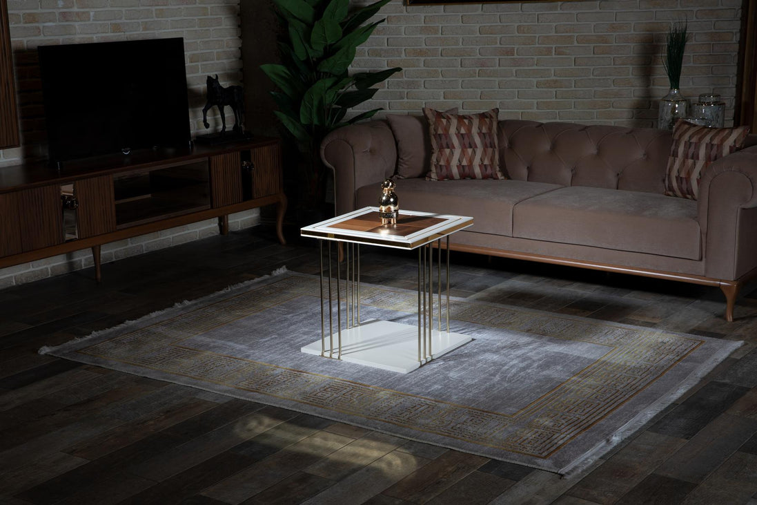 Amara Wooden Side Table Cream