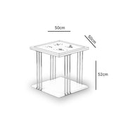 Amara Wooden Side Table Cream