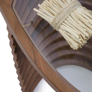 Aden Glass Wooden Side Table
