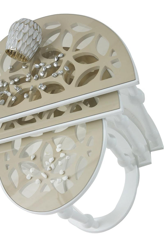 Mashrabiya Nesting Tables White