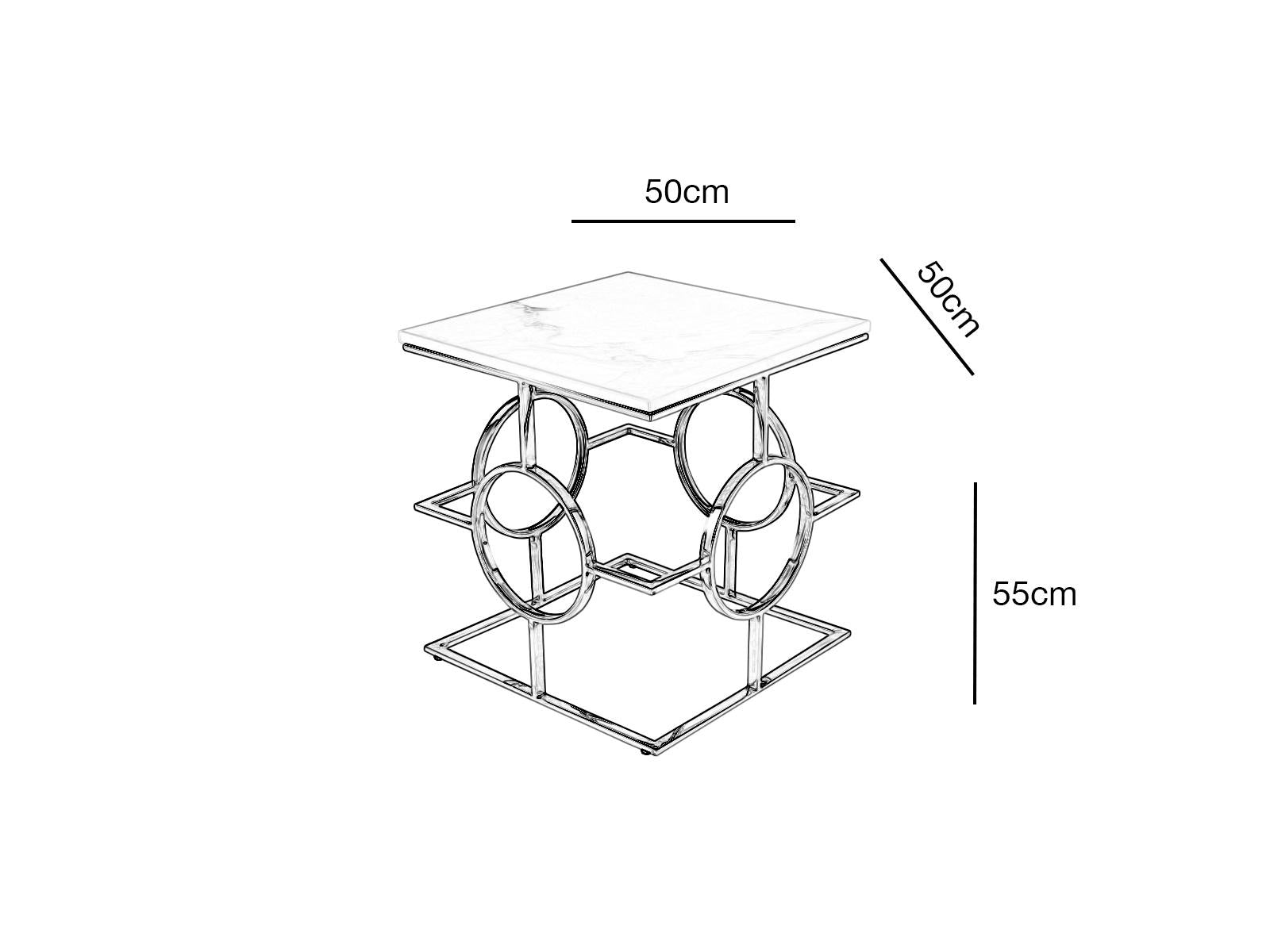 Atlas Silver Side Table