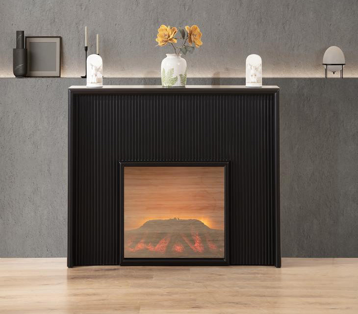 Baker Fireplace Display Console Black