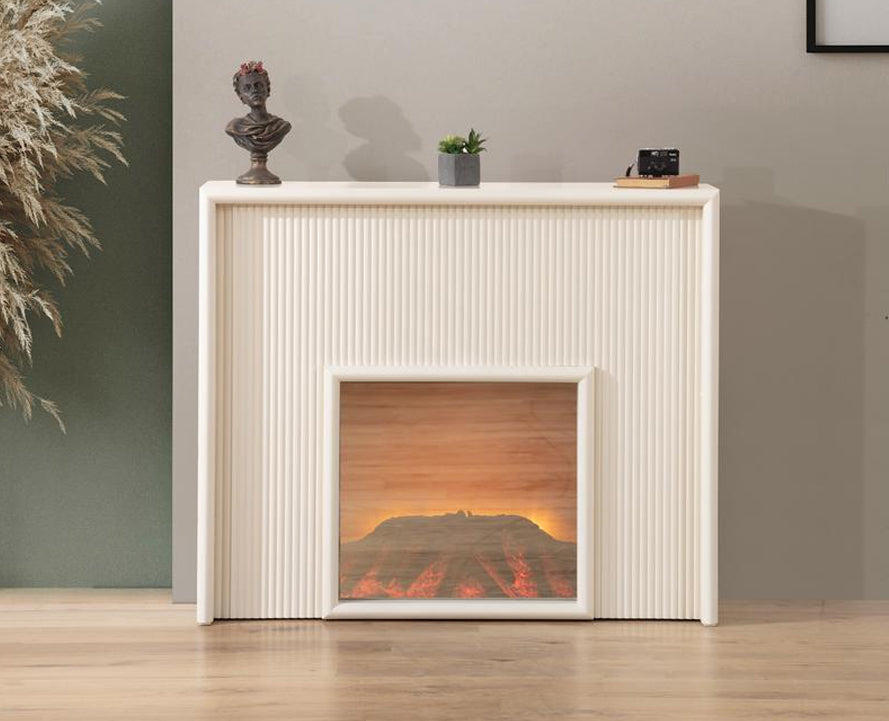 Baker Fireplace Display Console Cream