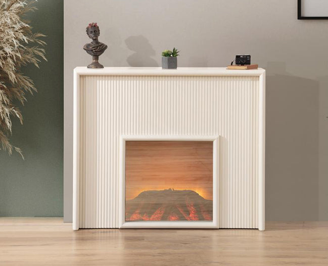 Baker Fireplace Display Console Cream