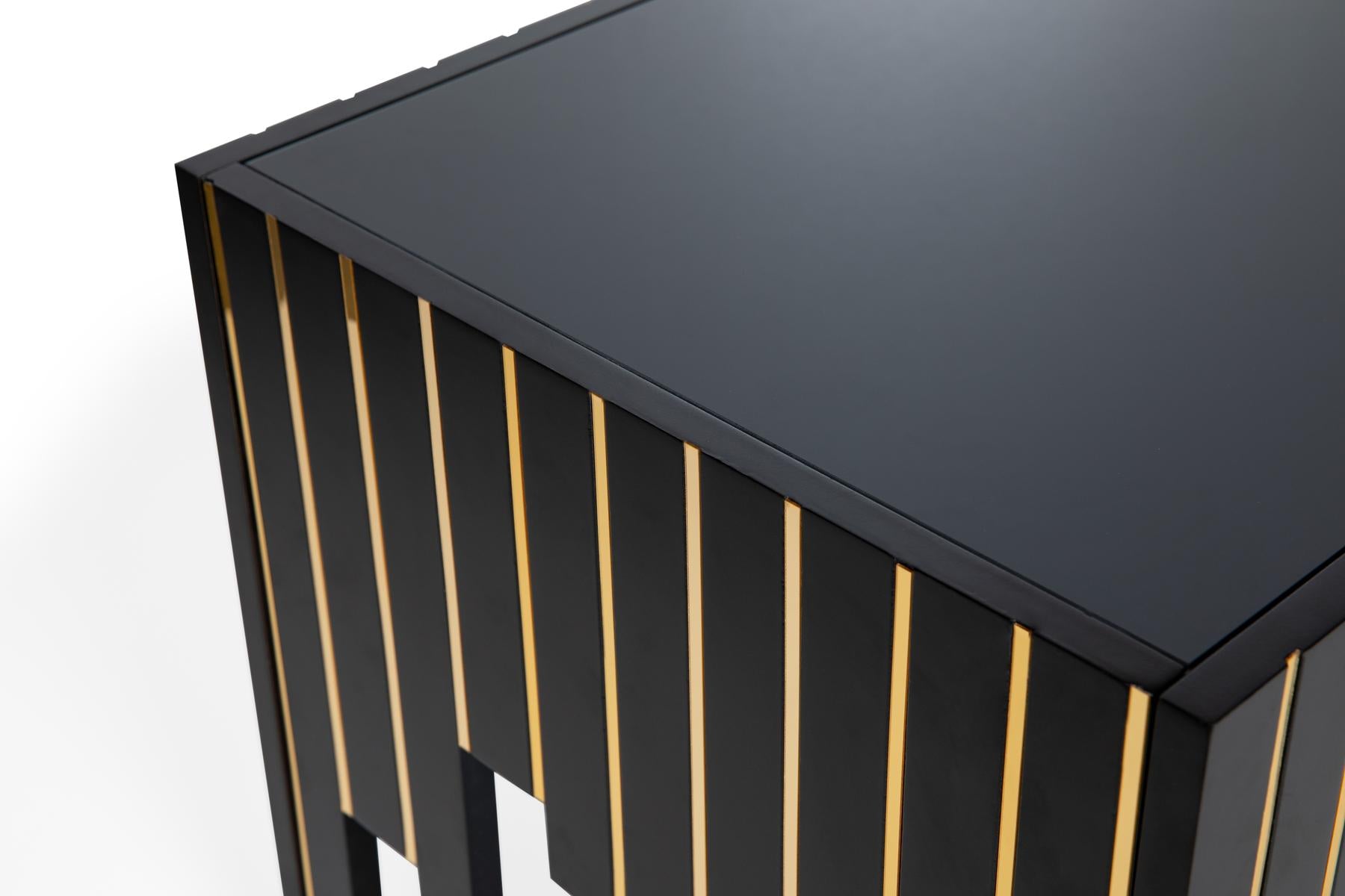 Elena Black Side Table