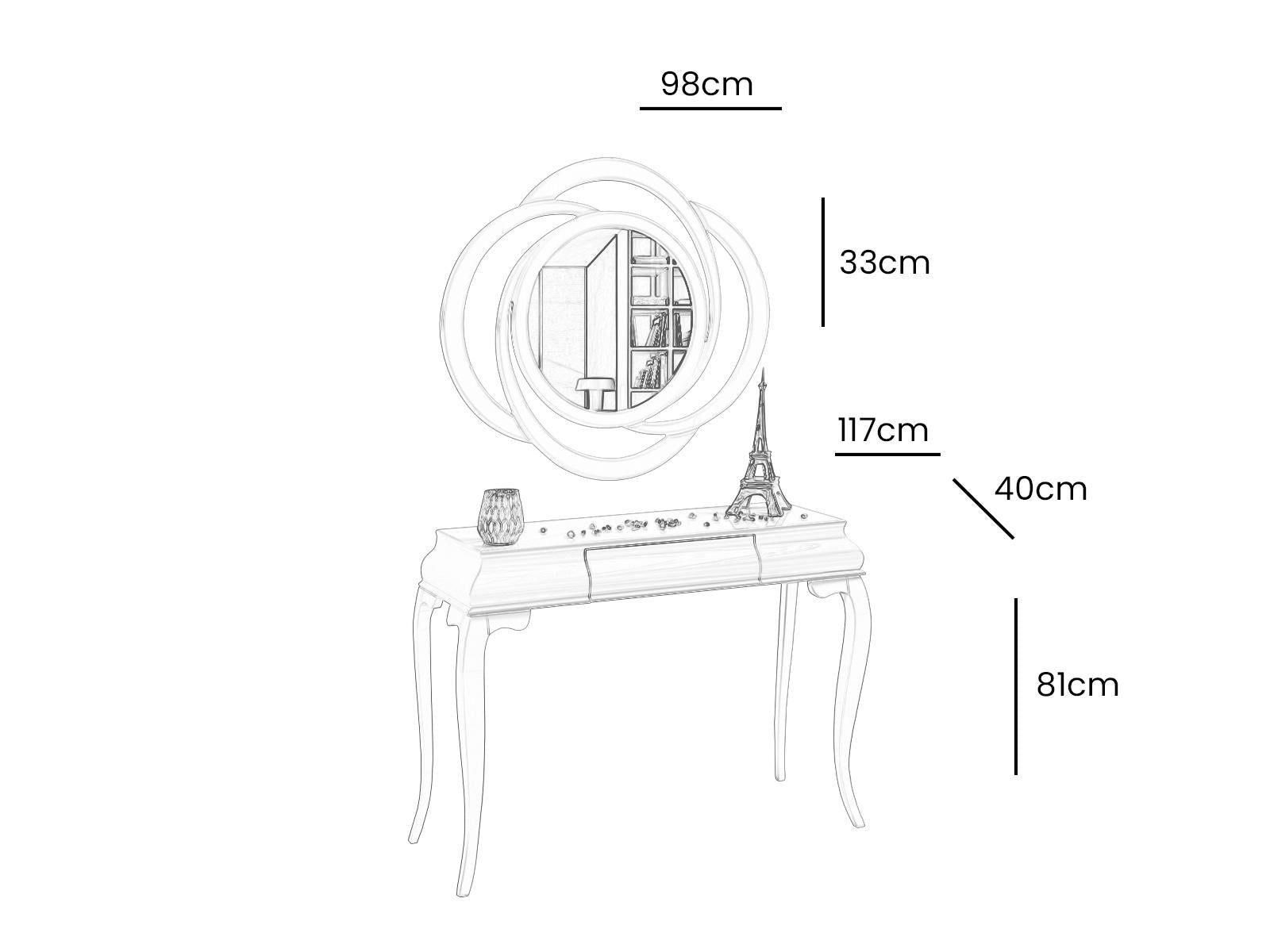 Katherine Console Table with Mirror
