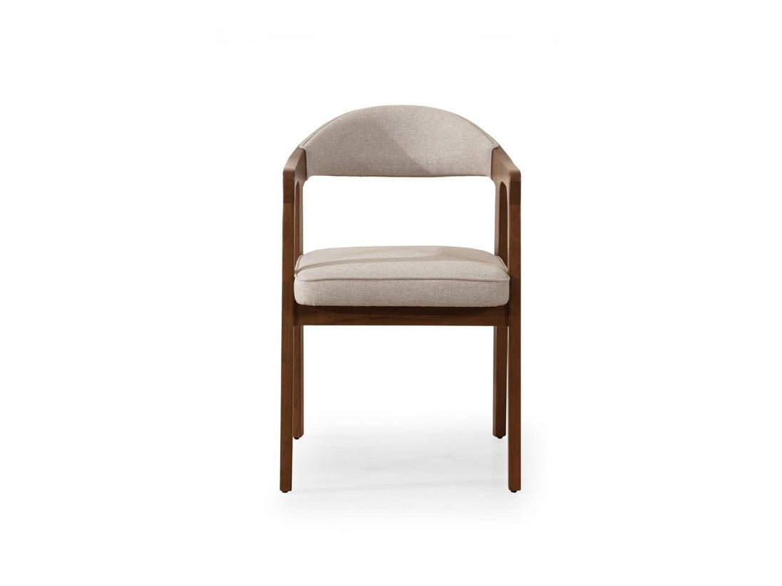 Lena Wood Armchair Beige
