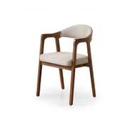 Lena Wood Armchair Beige