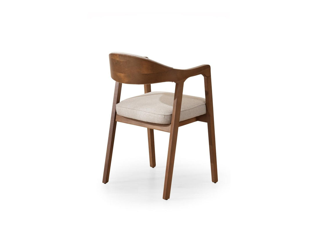 Lena Wood Armchair Beige