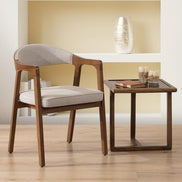 Lena Wood Armchair Beige