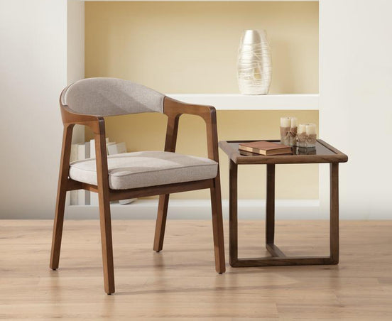 Lena Wood Armchair Beige