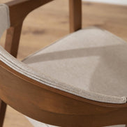 Lena Wood Armchair Beige