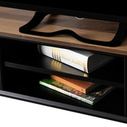 Lincoln Wooden Tv Unit Black 200cm