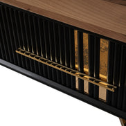 Lincoln Wooden Tv Unit Black 200cm