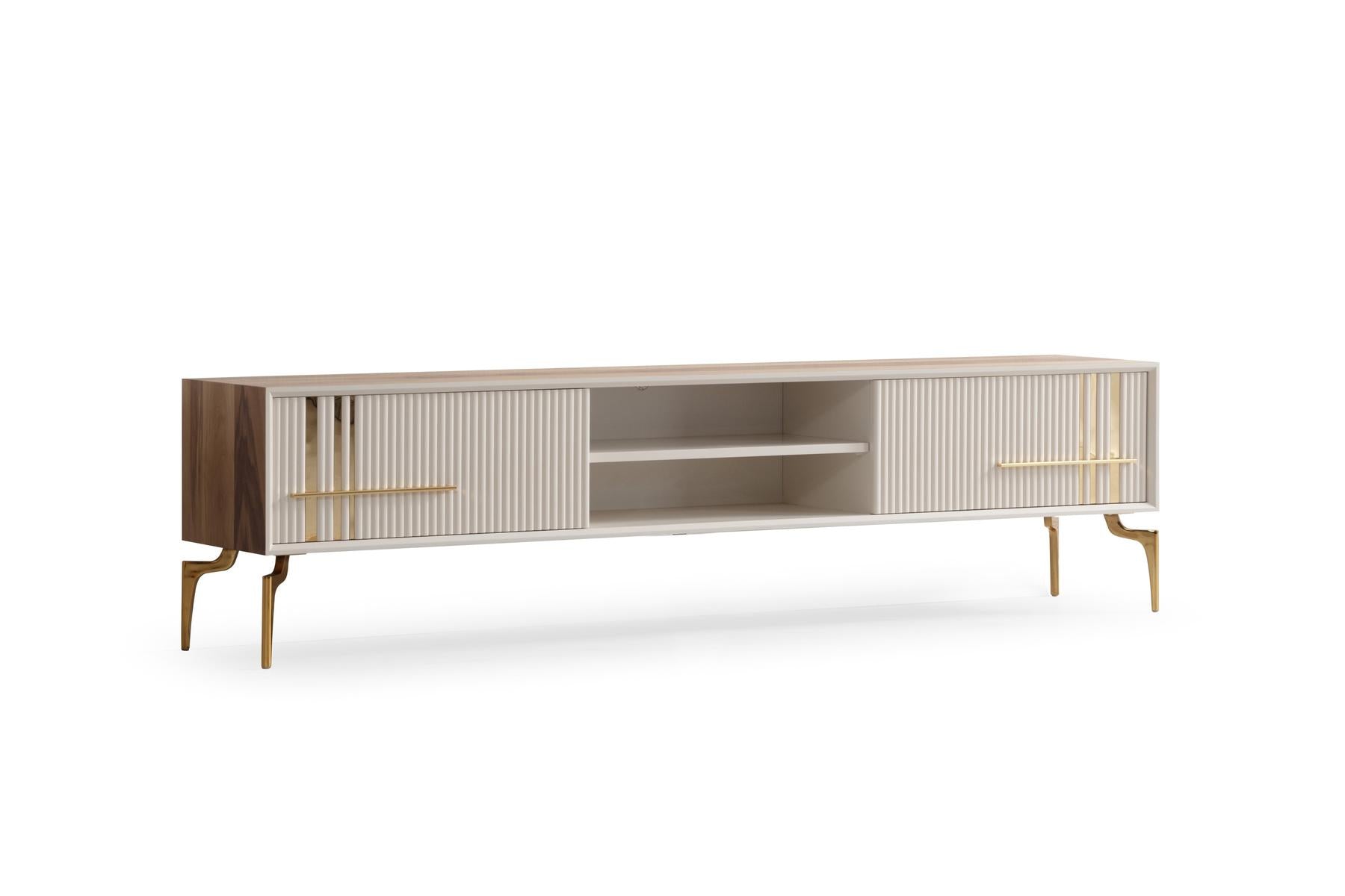 Lincoln Wooden Tv Unit Cream 200cm