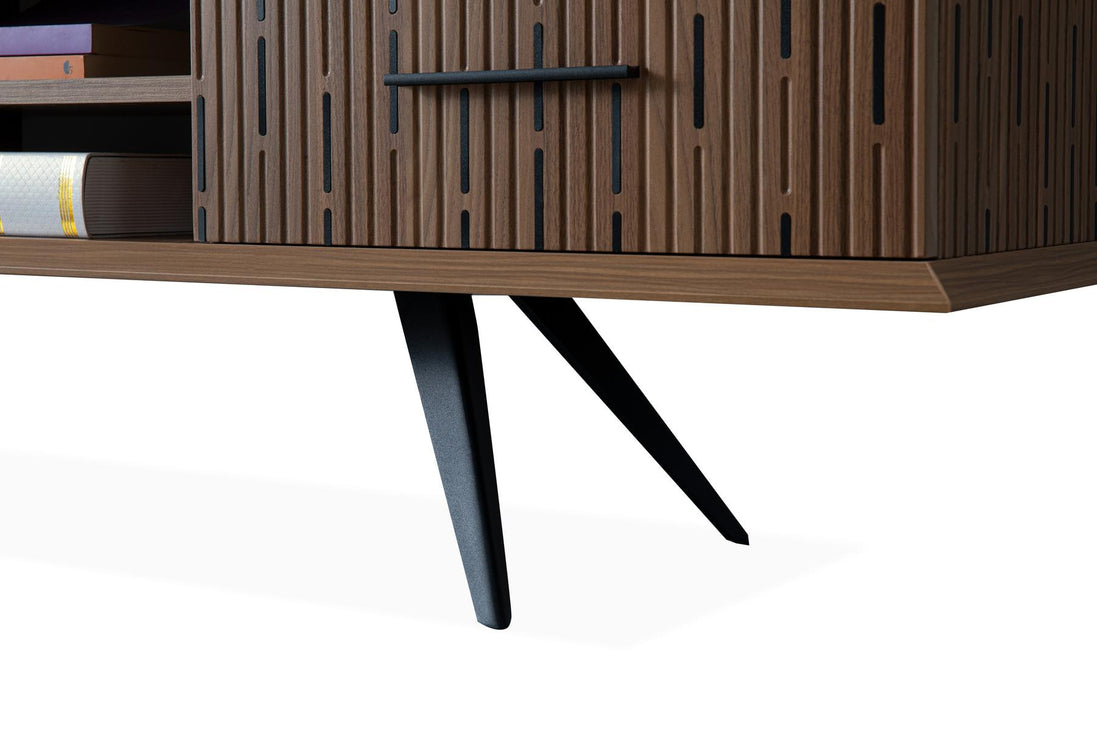 Monza Wooden Tv Unit Walnut 160cm