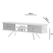 Monza Wooden Tv Unit Walnut 160cm