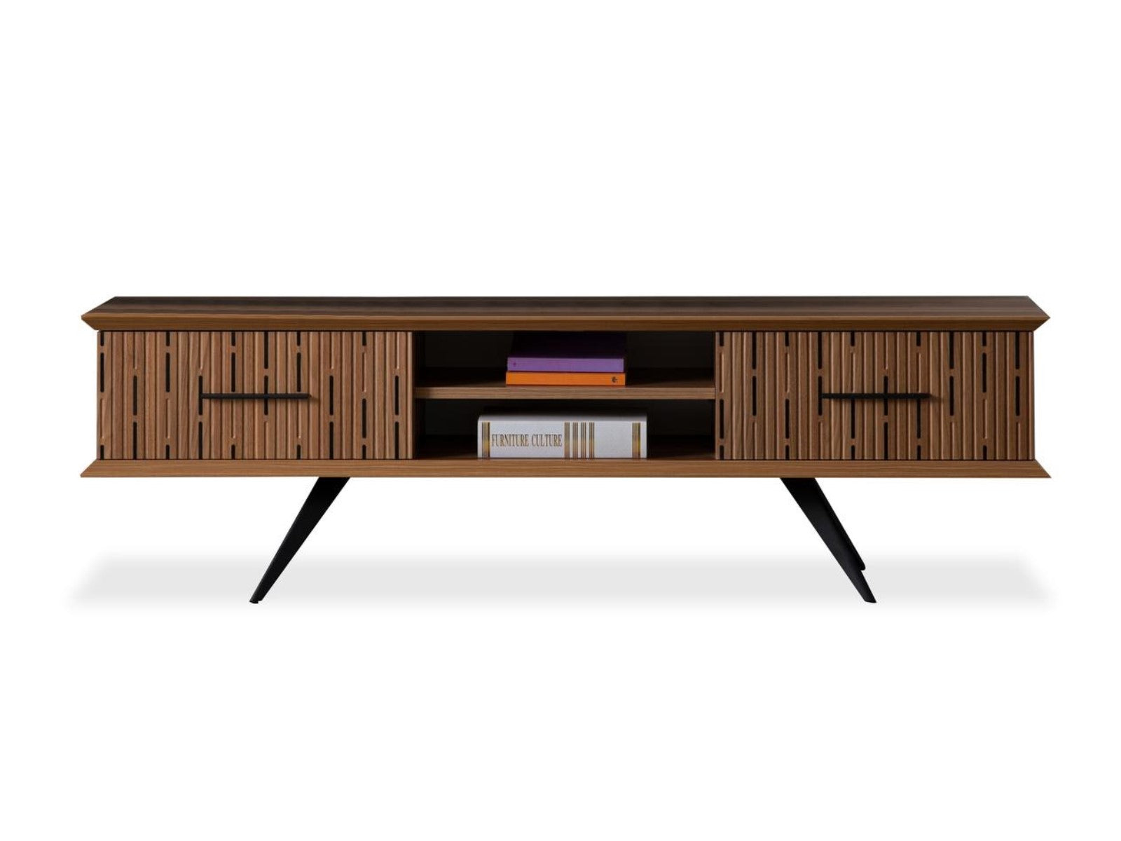 Monza Wooden Tv Unit Walnut 160cm