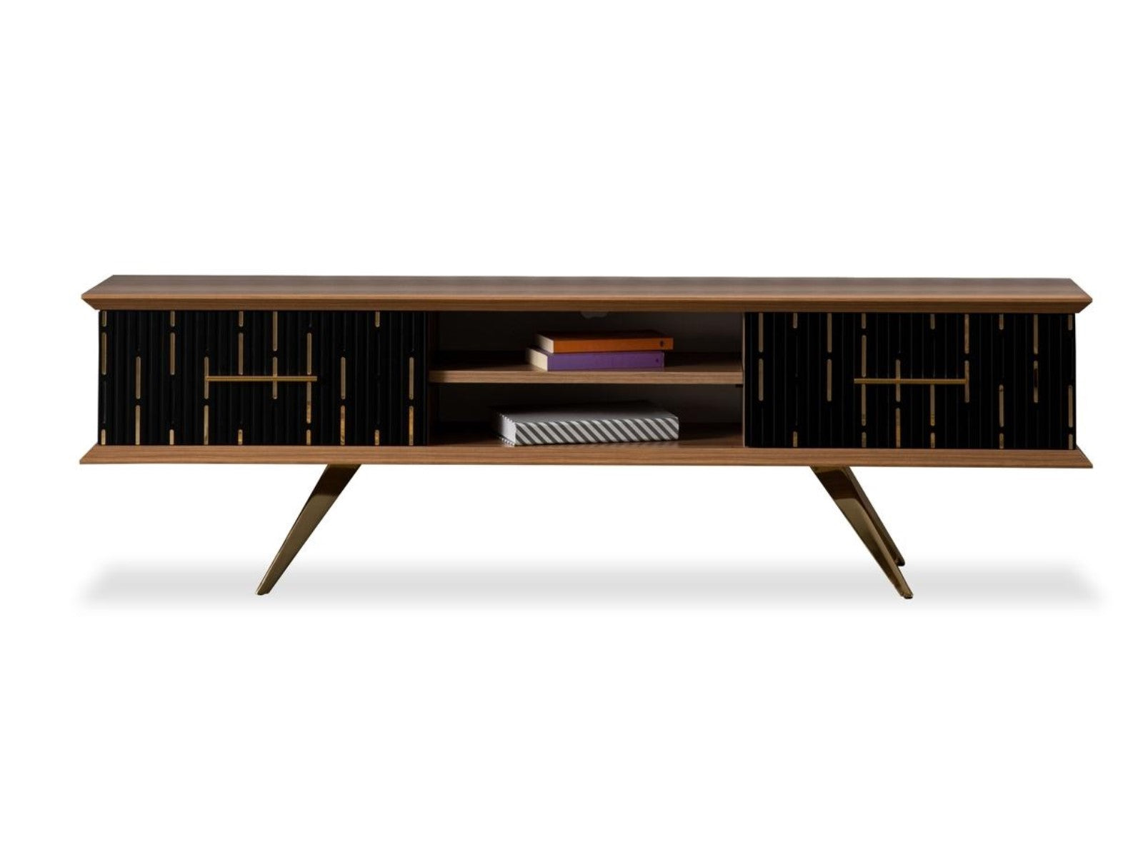 Monza Wooden Tv Unit Black 160cm