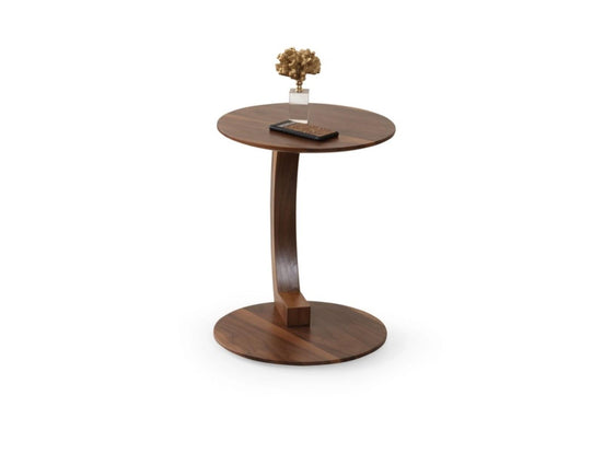 Mood C Shaped Side Table Walnut