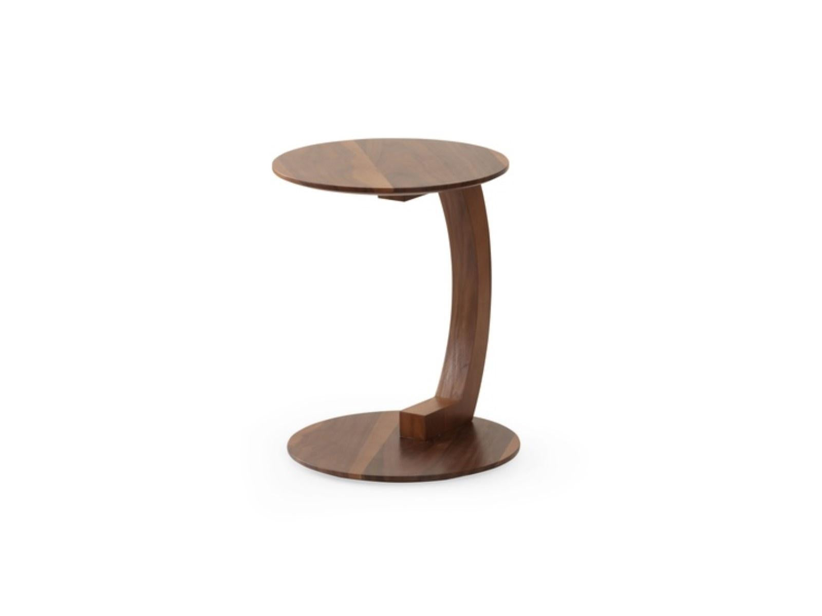 Mood C Shaped Side Table Walnut
