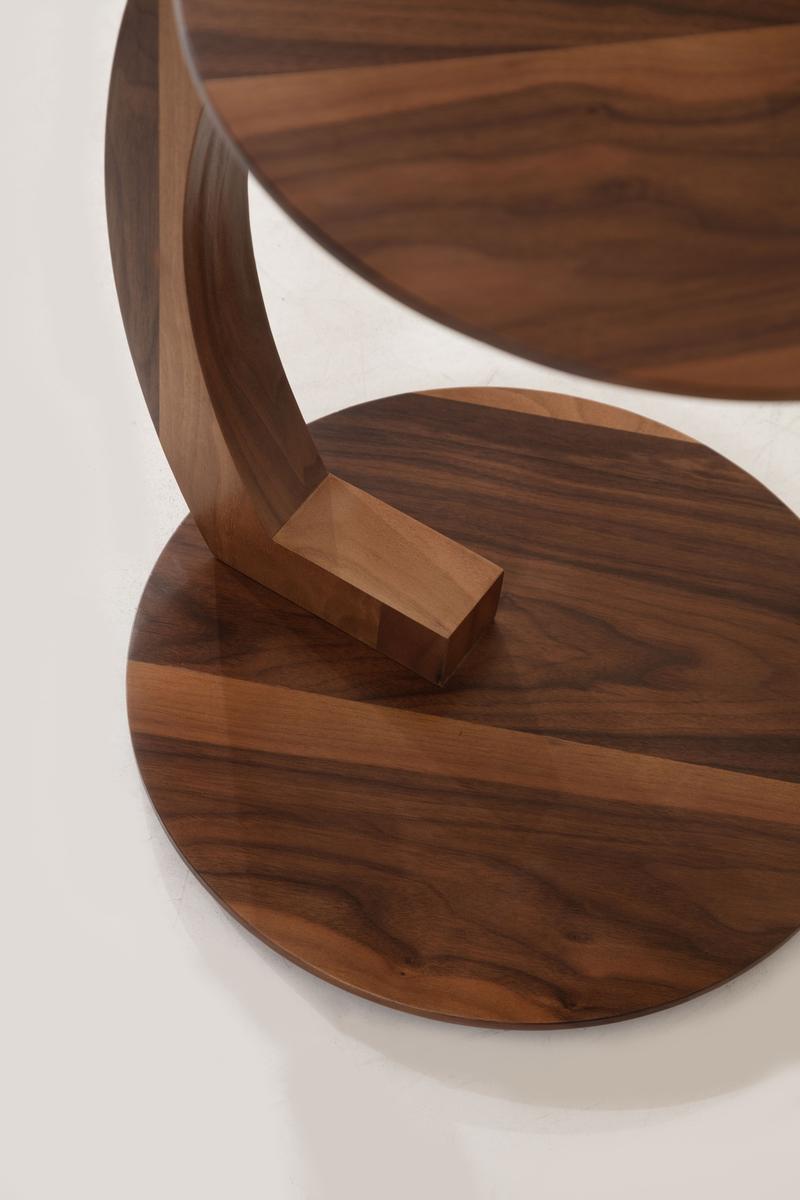 Mood C Shaped Side Table Walnut