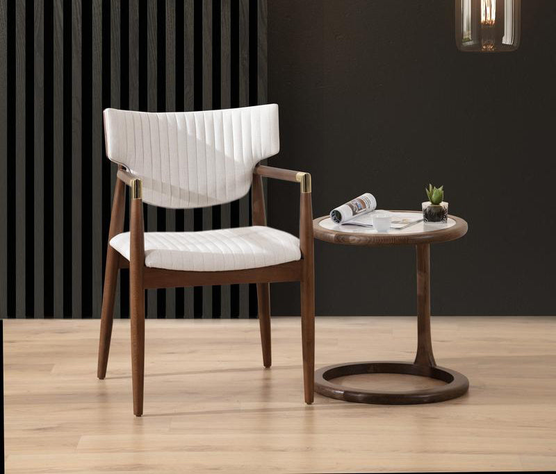 Nera Wood Armchair Beige