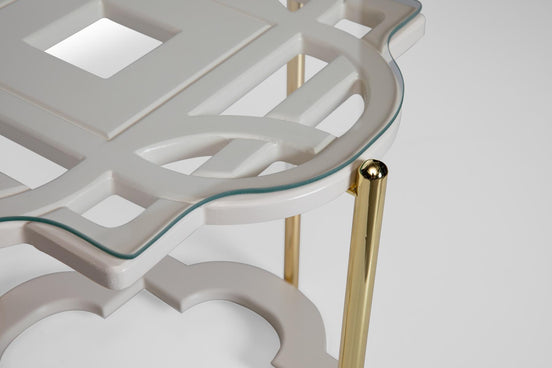 Pariza White Side Table