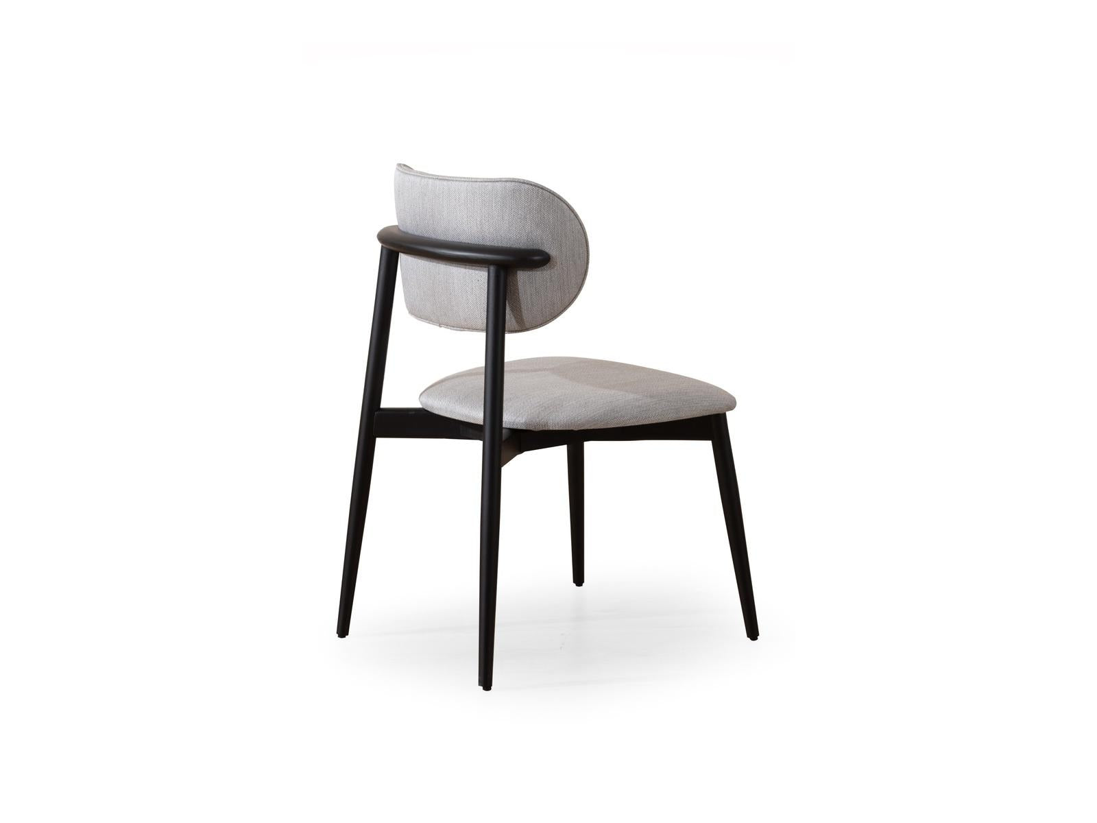 Zenn Wood Dining Chair Grey Black