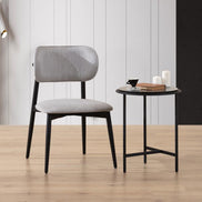 Zenn Wood Dining Chair Grey Black