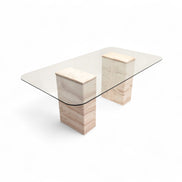Latte Dining Table Travertine