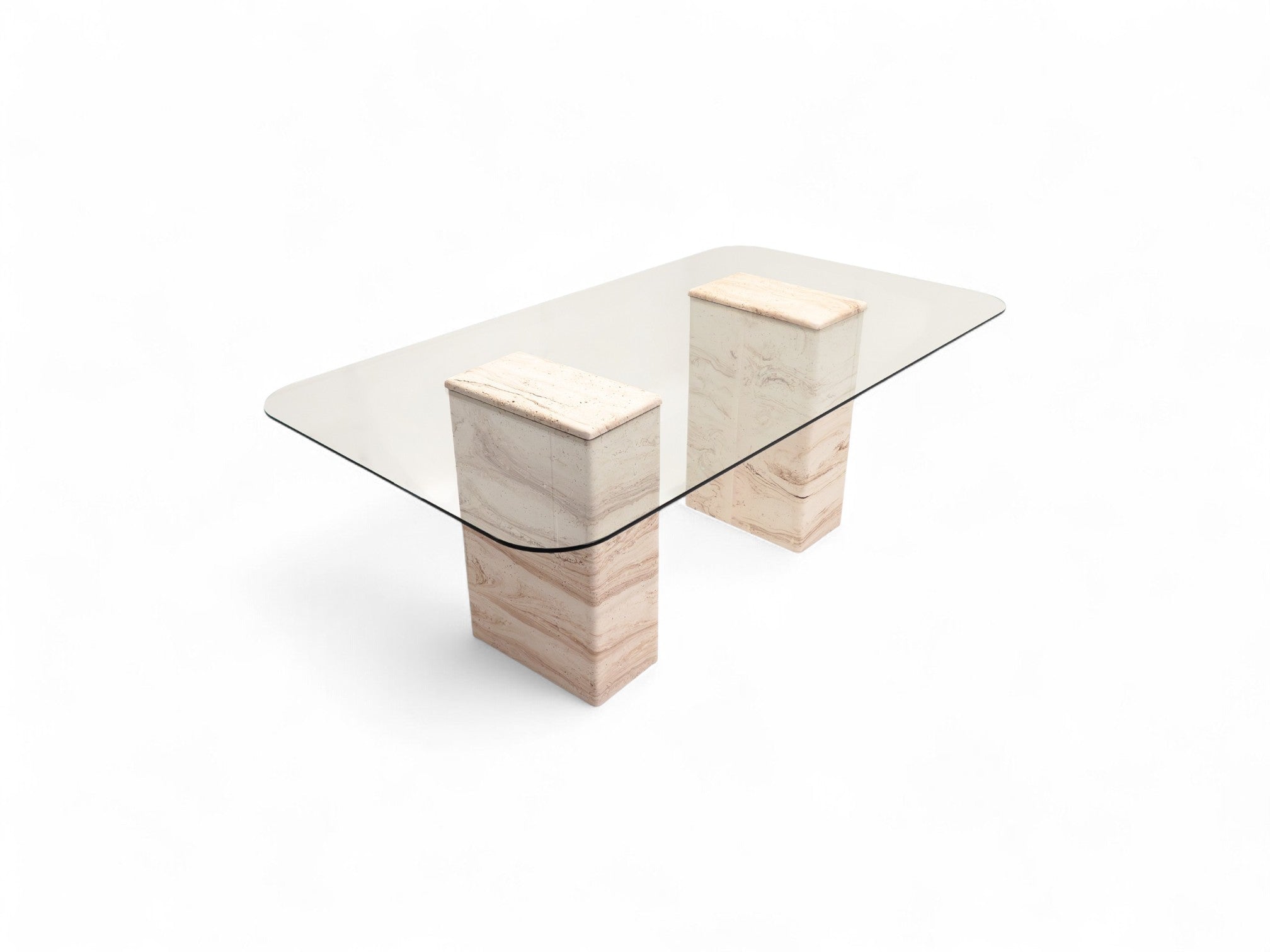 Latte Dining Table Travertine