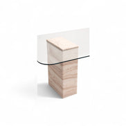 Latte Dining Table Travertine