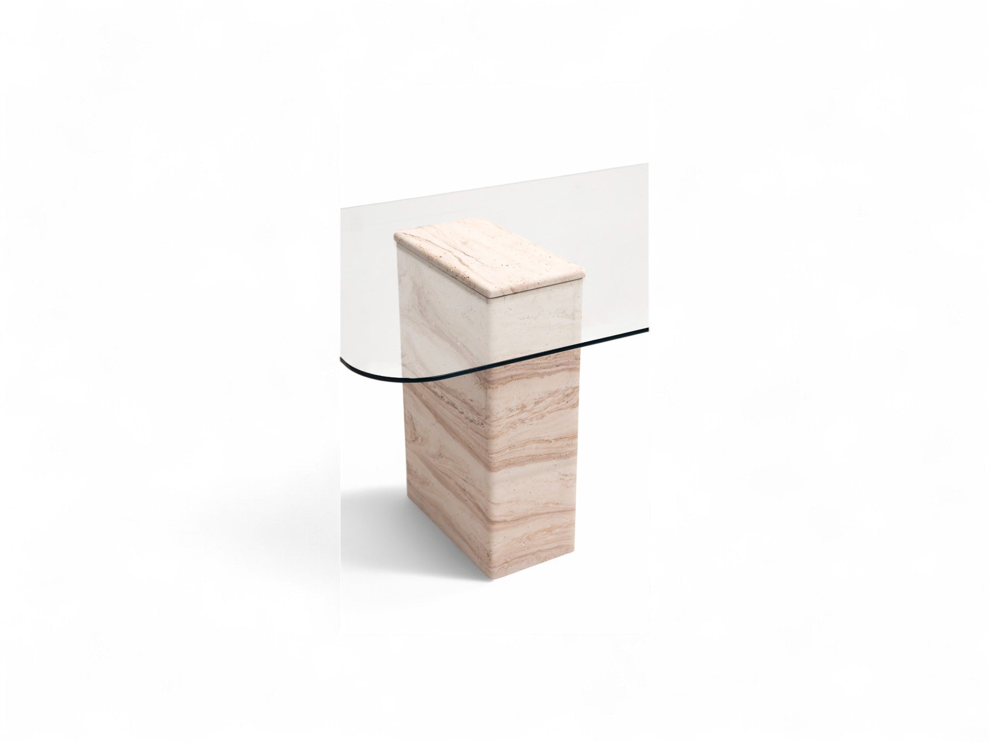 Latte Dining Table Travertine