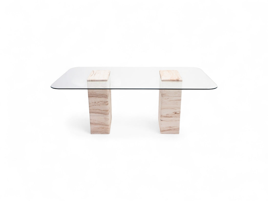 Latte Dining Table Travertine