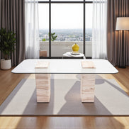 Latte Dining Table Travertine