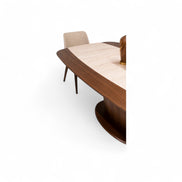 114 Dining Table Walnut Travertine