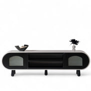Glaze Tv Unit Cream Black 200cm