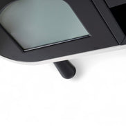 Glaze Tv Unit Cream Black 200cm