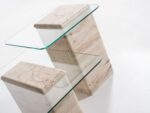 Latte Travertine Side Table 4