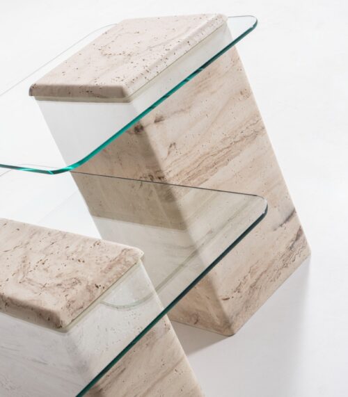 Latte Travertine Side Table 1 travertine side table Latte Travertine Side Table 4