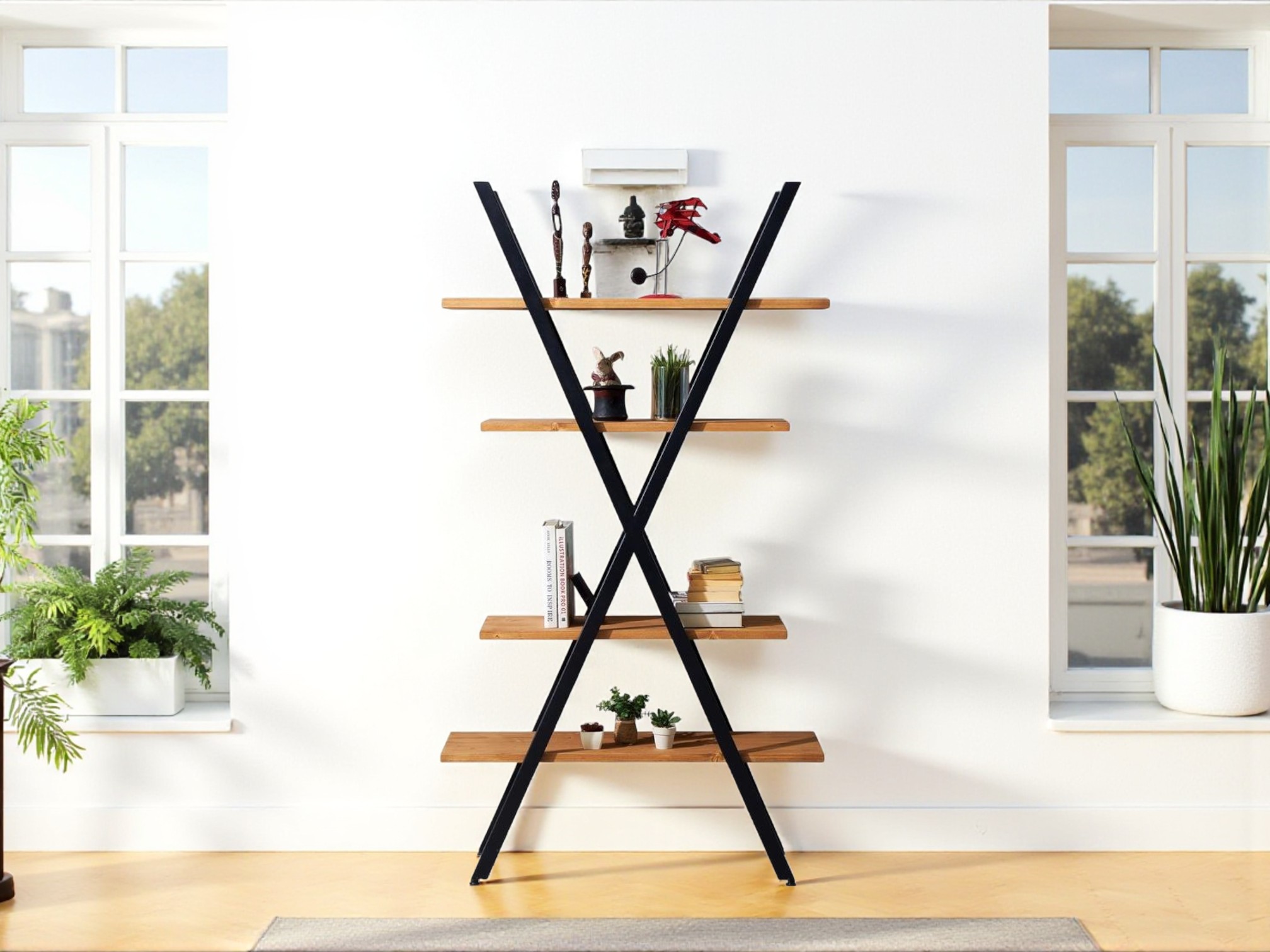 Xscape Wooden Book Shelf Xscape Wooden Book Shelf