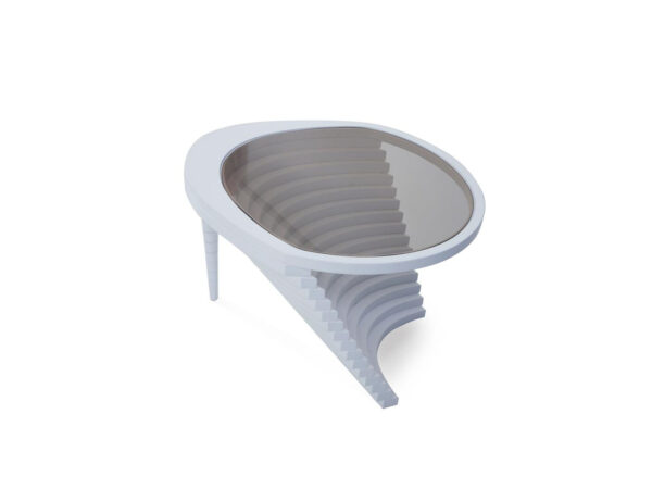 Aden White Side Table